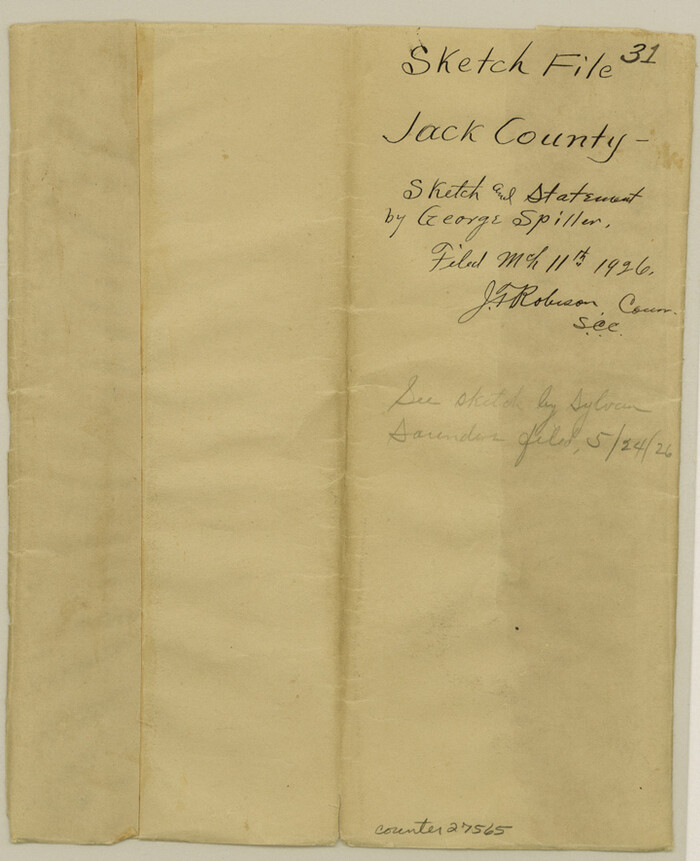 27565, Jack County Sketch File 31, General Map Collection