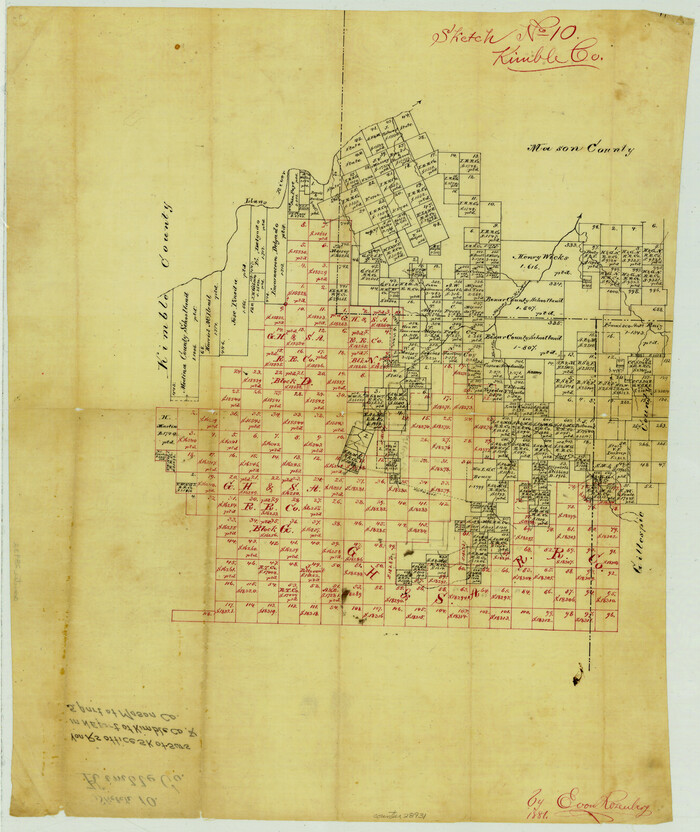 28931, Kimble County Sketch File 10, General Map Collection