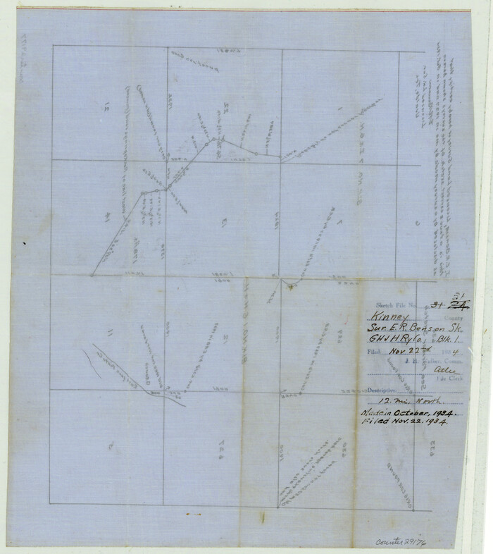 29176, Kinney County Sketch File 31, General Map Collection
