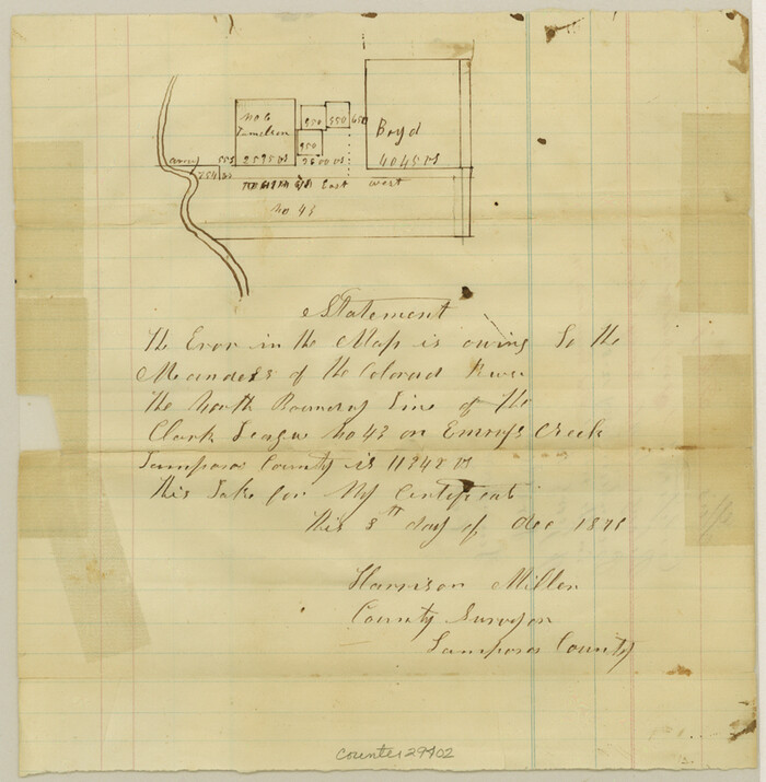 29402, Lampasas County Sketch File 7, General Map Collection