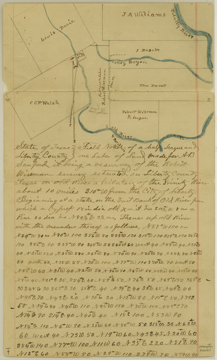 30061, Liberty County Sketch File AX, General Map Collection