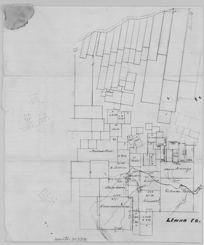 30358, Llano County Sketch File 6, General Map Collection