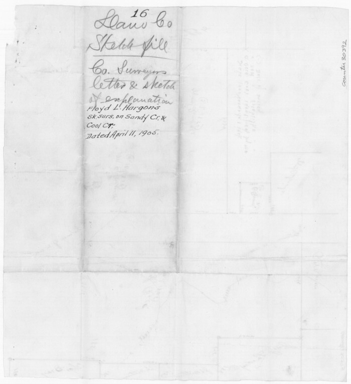 30392, Llano County Sketch File 16, General Map Collection