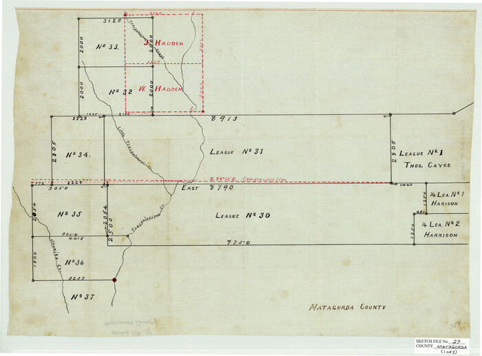 30803, Matagorda County Sketch File 27, General Map Collection