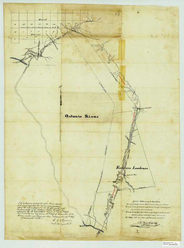 31092, Maverick County Sketch File 11, General Map Collection