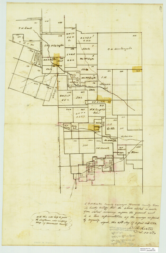 31136, Maverick County Sketch File 22, General Map Collection