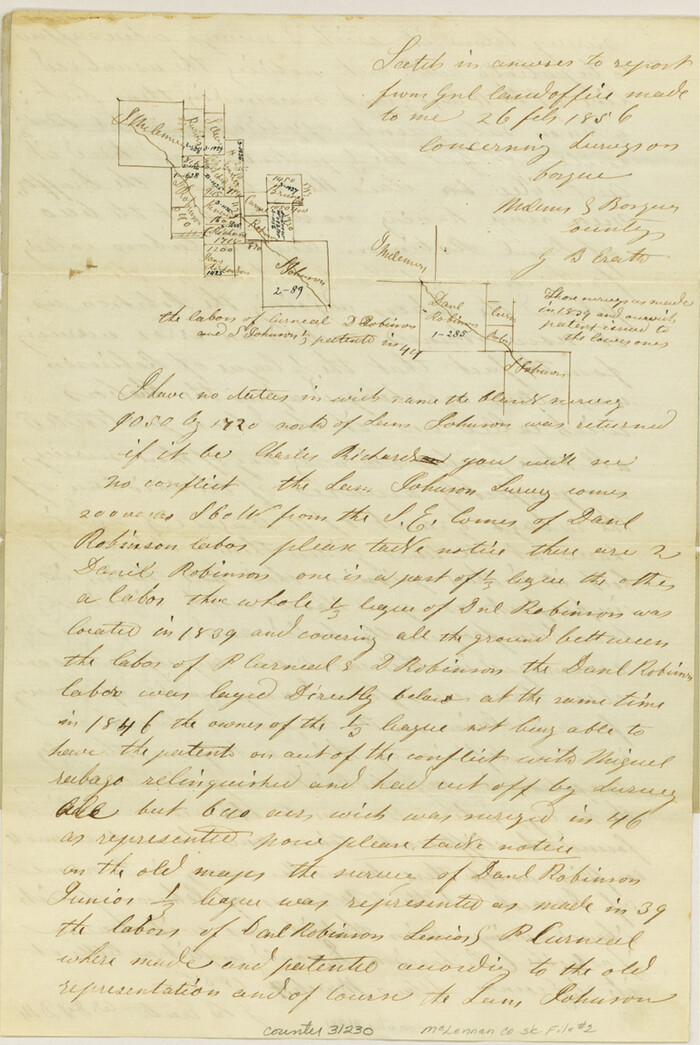31230, McLennan County Sketch File 2, General Map Collection