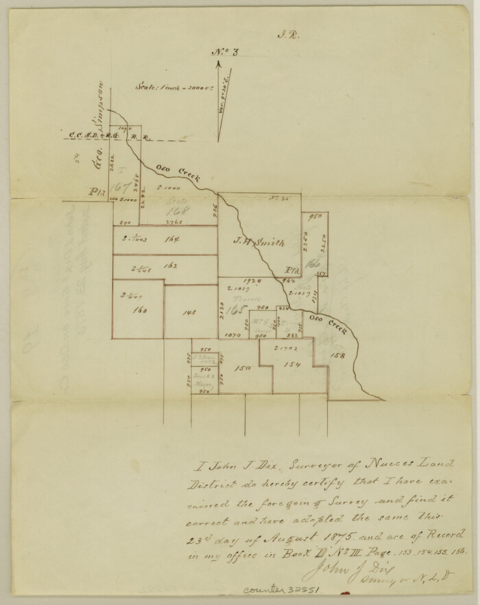 32551, Nueces County Sketch File 19, General Map Collection