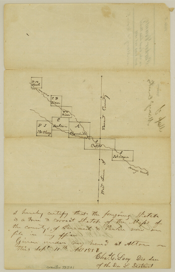 33521, Parker County Sketch File 3, General Map Collection