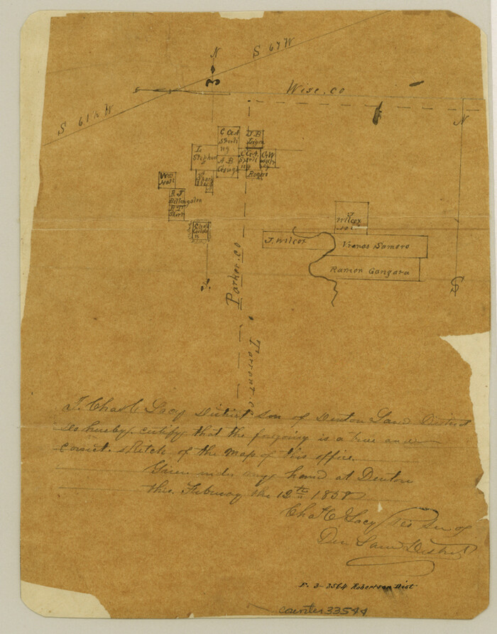 33544, Parker County Sketch File 12, General Map Collection