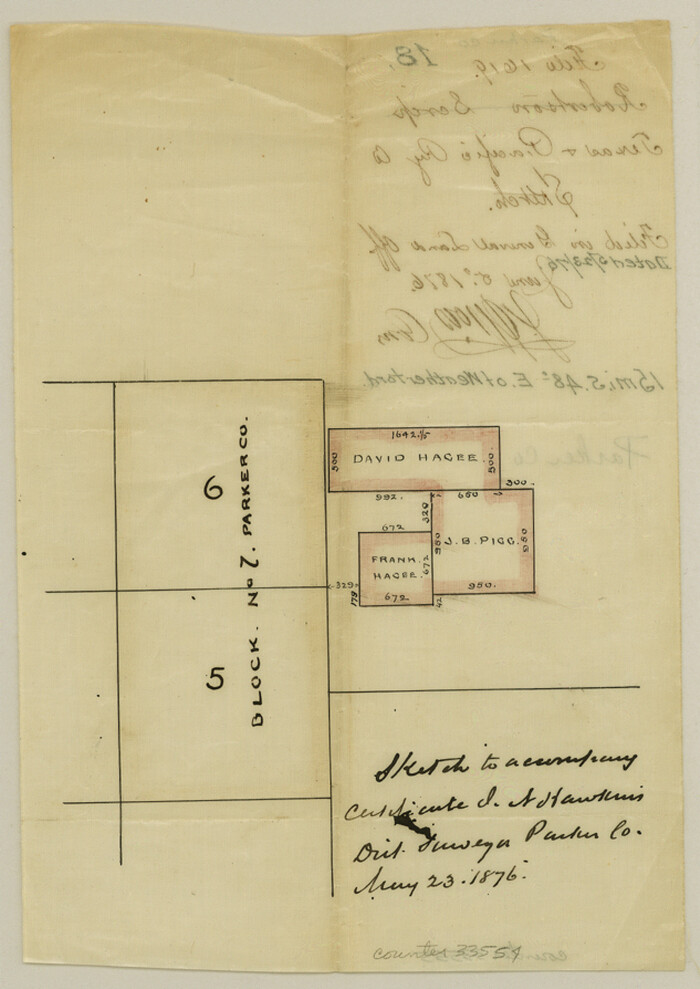 33554, Parker County Sketch File 18, General Map Collection