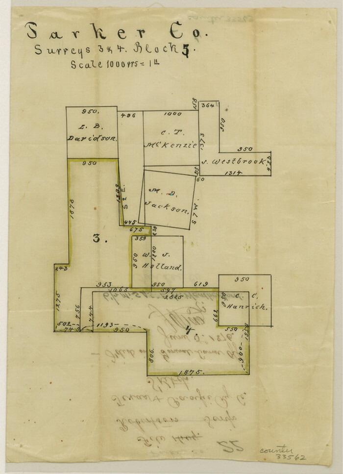 33562, Parker County Sketch File 22, General Map Collection