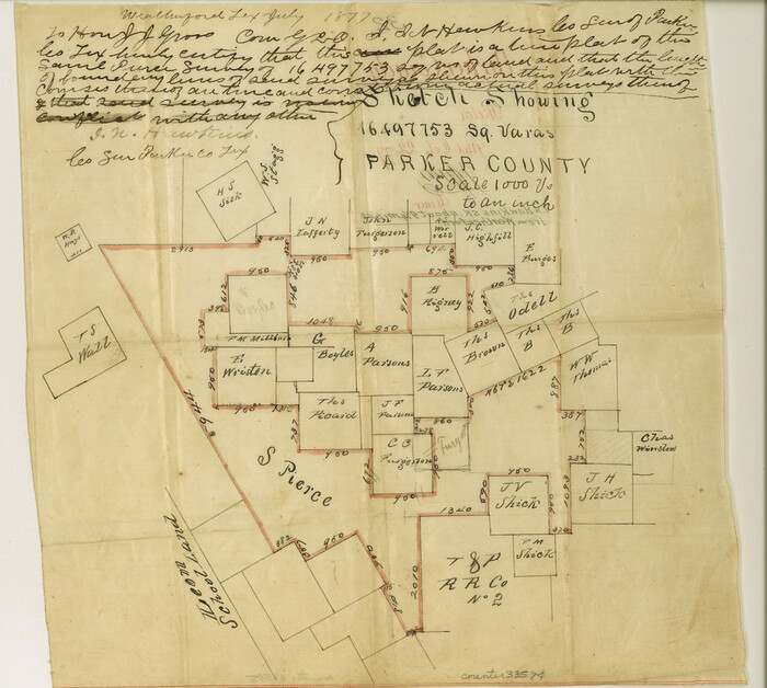 33574, Parker County Sketch File 32, General Map Collection