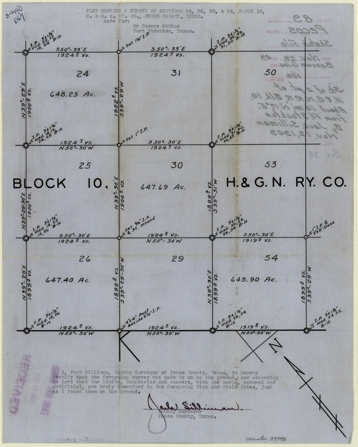 33986, Pecos County Sketch File 89, General Map Collection