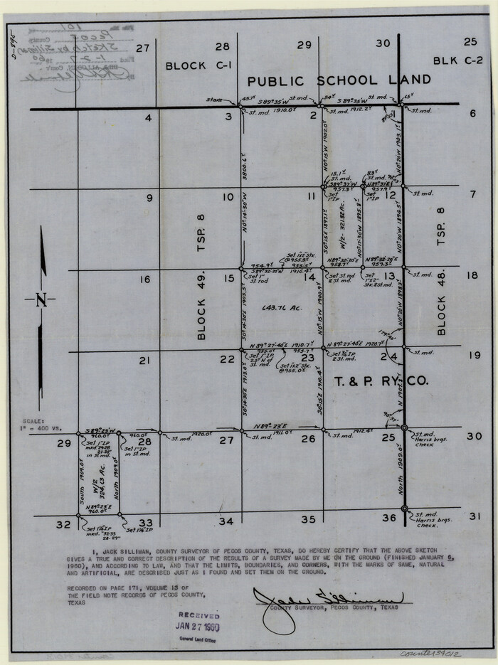 34012, Pecos County Sketch File 101, General Map Collection