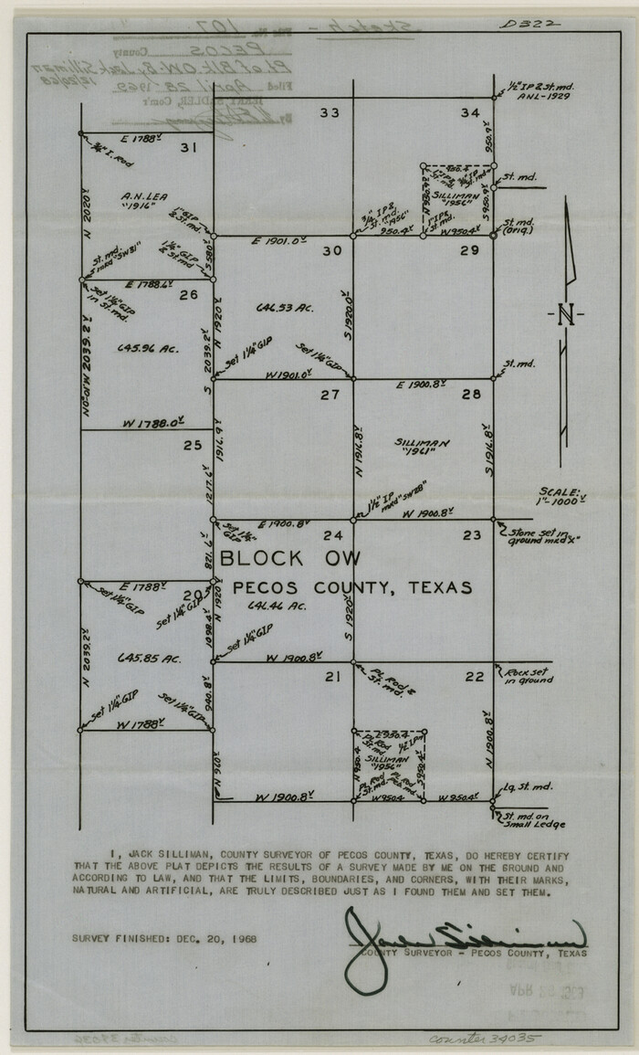 34035, Pecos County Sketch File 107, General Map Collection