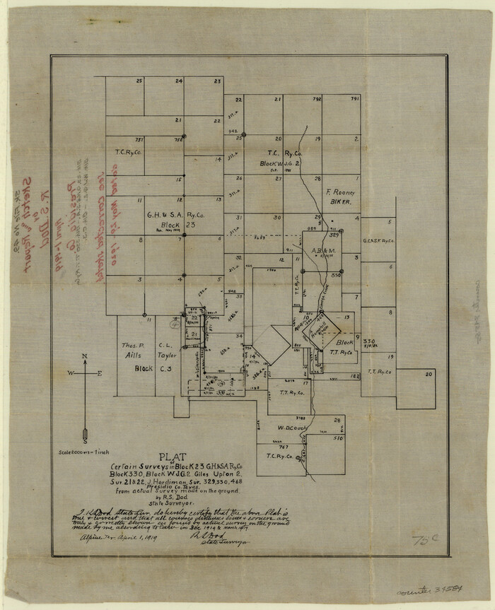 34584, Presidio County Sketch File 49, General Map Collection