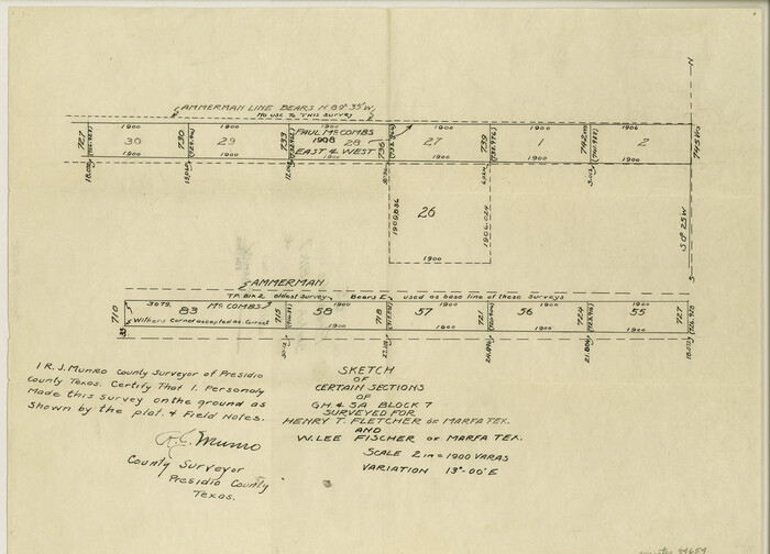 34654, Presidio County Sketch File 65, General Map Collection