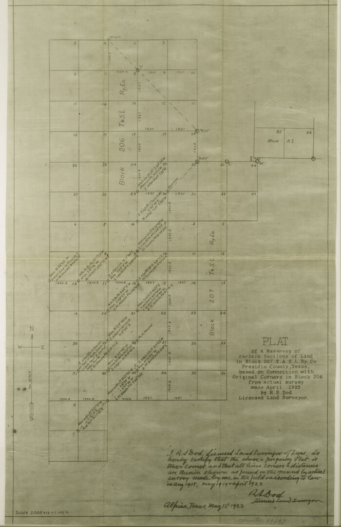 34669, Presidio County Sketch File 70a, General Map Collection
