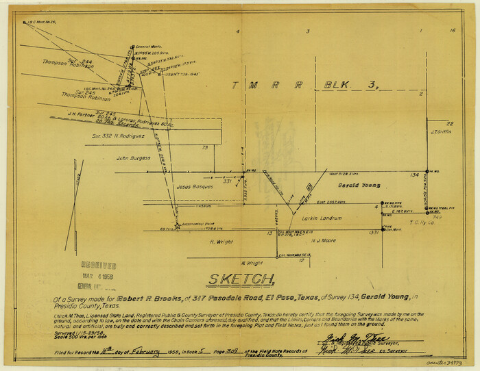 34773, Presidio County Sketch File 95, General Map Collection
