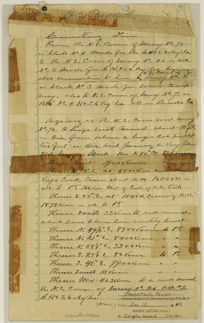 34824, Presidio County Sketch File 111, General Map Collection