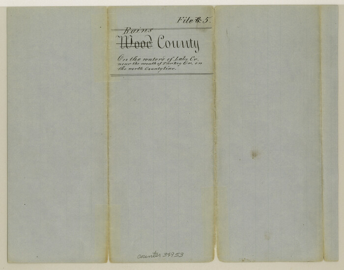 34953, Rains County Sketch File 5, General Map Collection