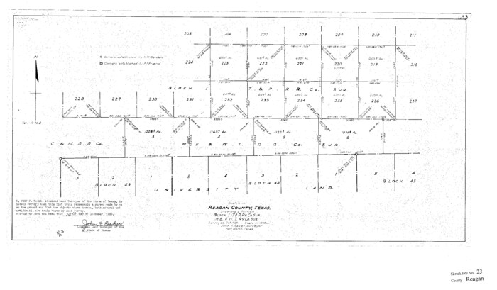 35016, Reagan County Sketch File 23, General Map Collection