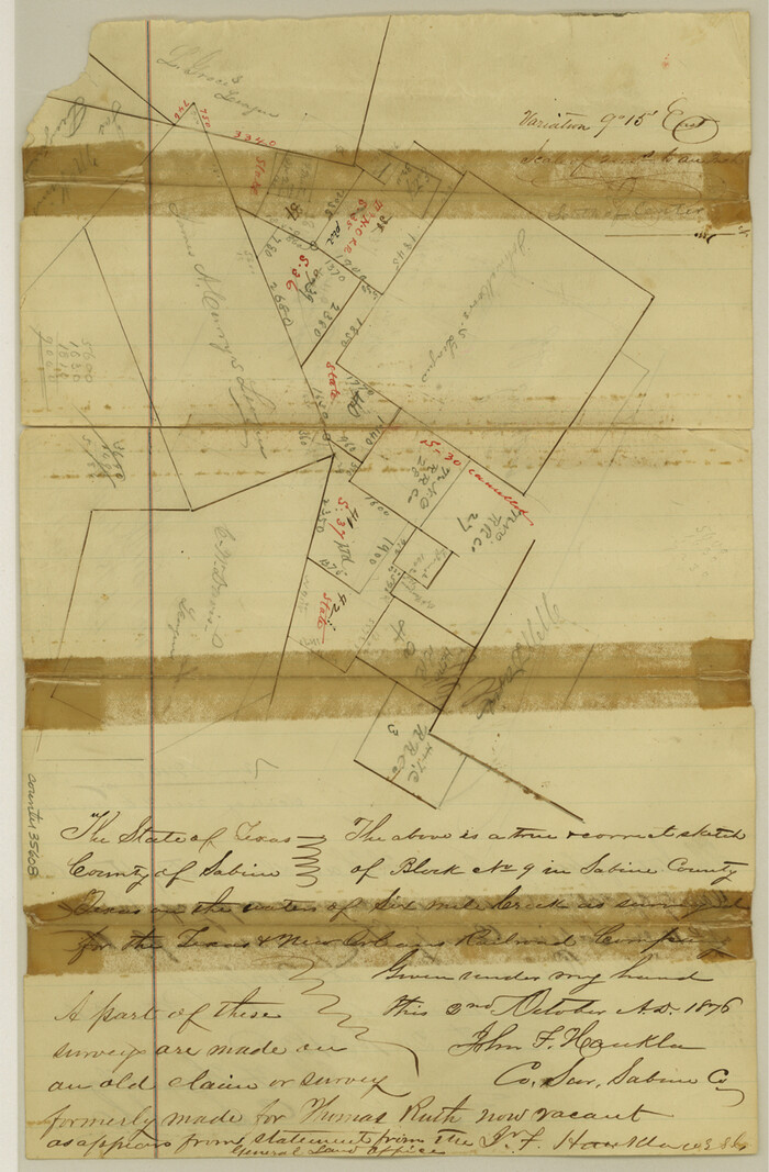 35608, Sabine County Sketch File 5, General Map Collection