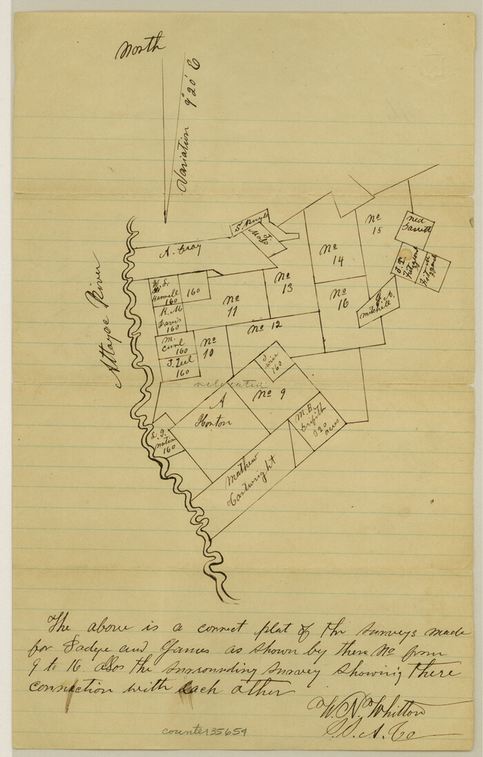 35654, San Augustine County Sketch File 11, General Map Collection