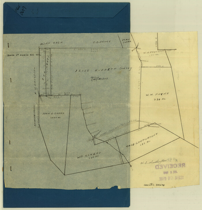 35678, San Augustine County Sketch File 19, General Map Collection