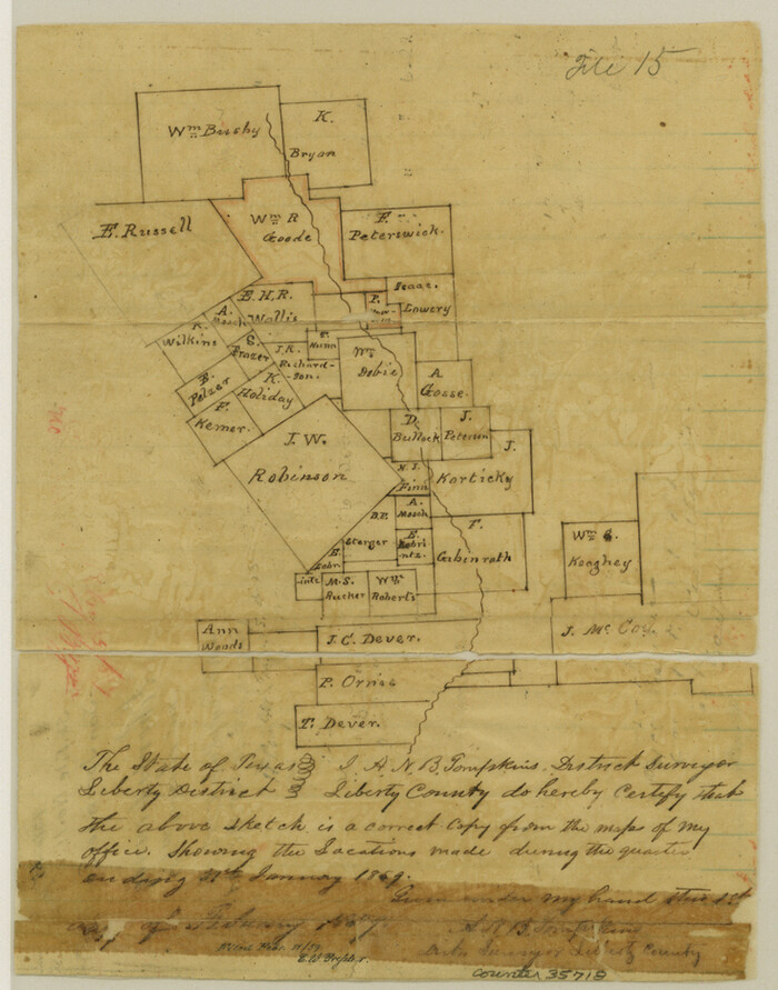 35718, San Jacinto County Sketch File 11, General Map Collection