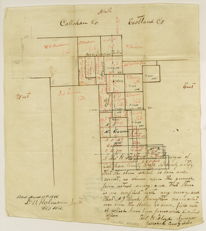 35883, Callahan County Sketch File 10b, General Map Collection