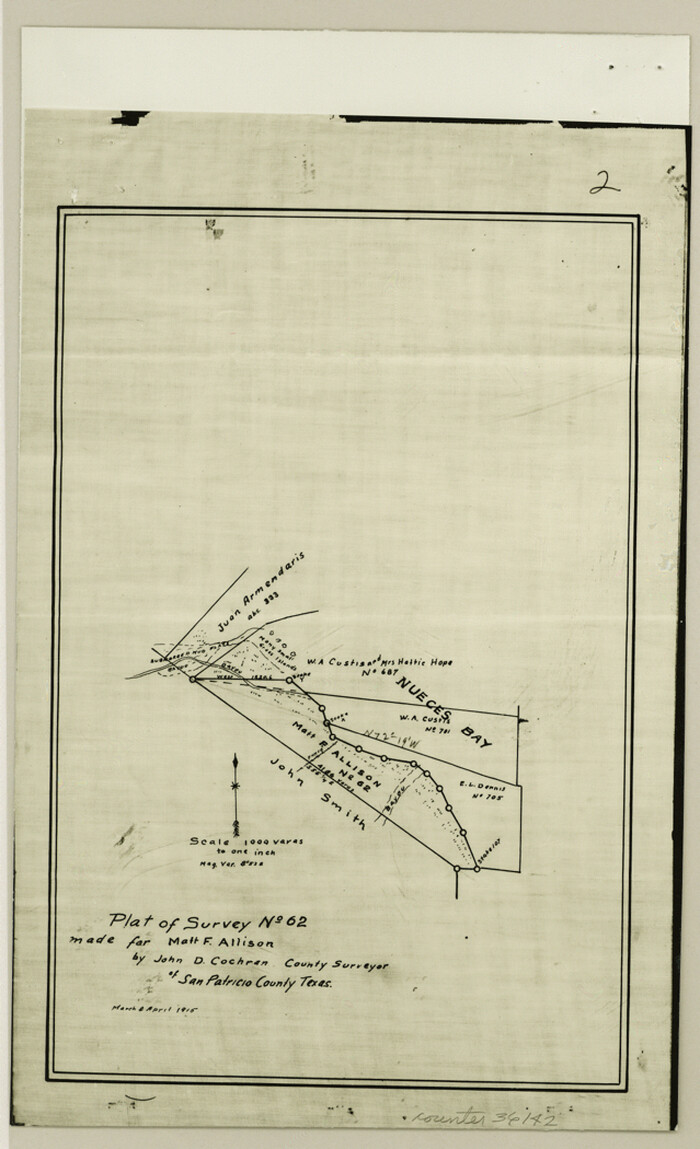 36142, San Patricio County Sketch File 37, General Map Collection