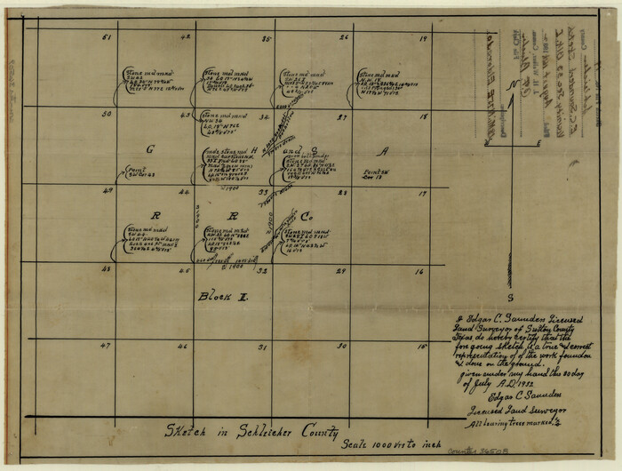 36508, Schleicher County Sketch File 19, General Map Collection