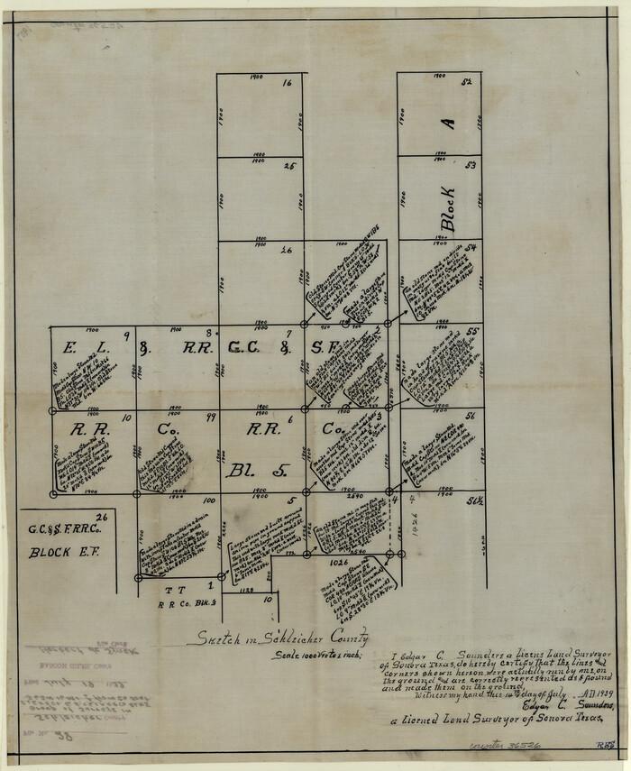 36526, Schleicher County Sketch File 28, General Map Collection