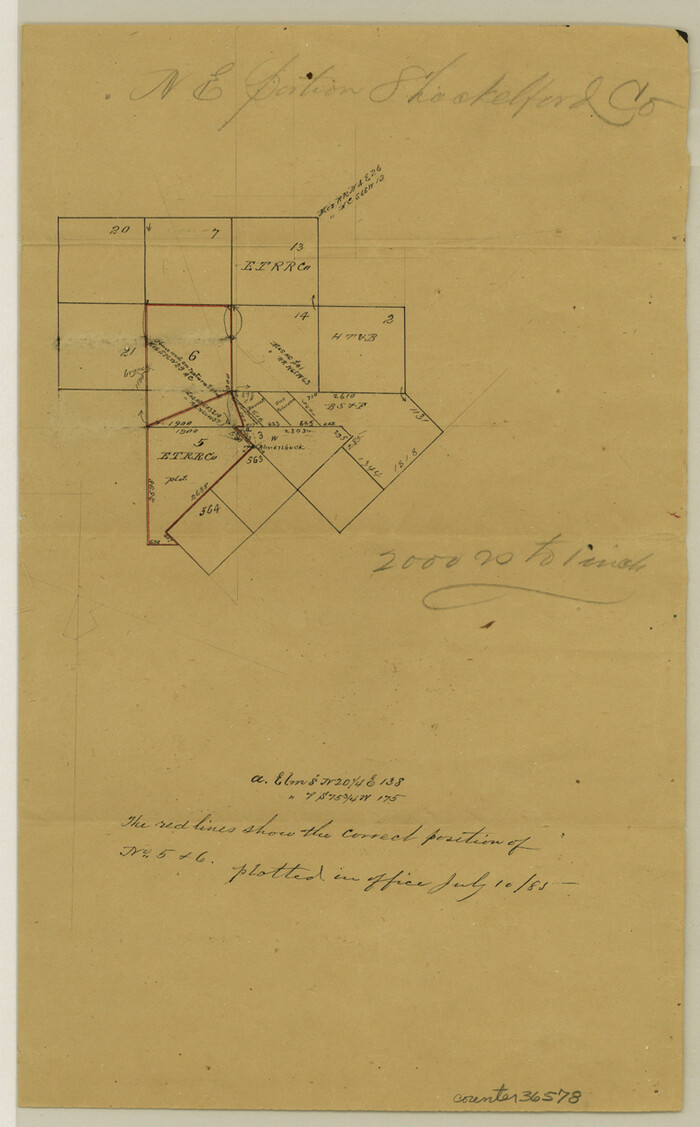 36578, Shackelford County Sketch File 5, General Map Collection