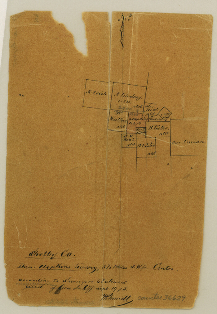 36629, Shelby County Sketch File 16 1/2, General Map Collection