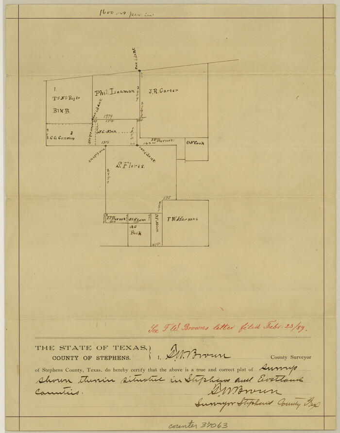 37063, Stephens County Sketch File 13, General Map Collection