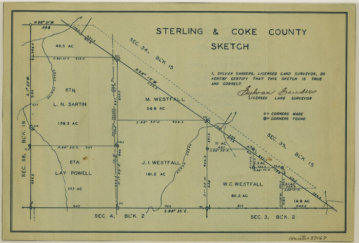 37167, Sterling County Sketch File 17b, General Map Collection