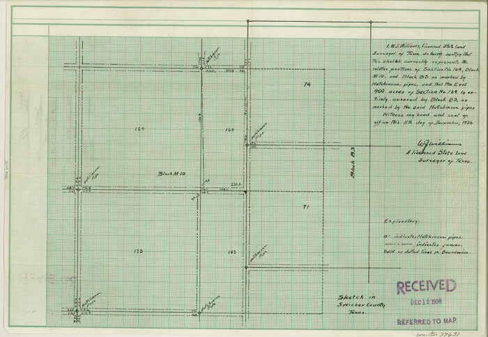 37631, Swisher County Sketch File 10, General Map Collection