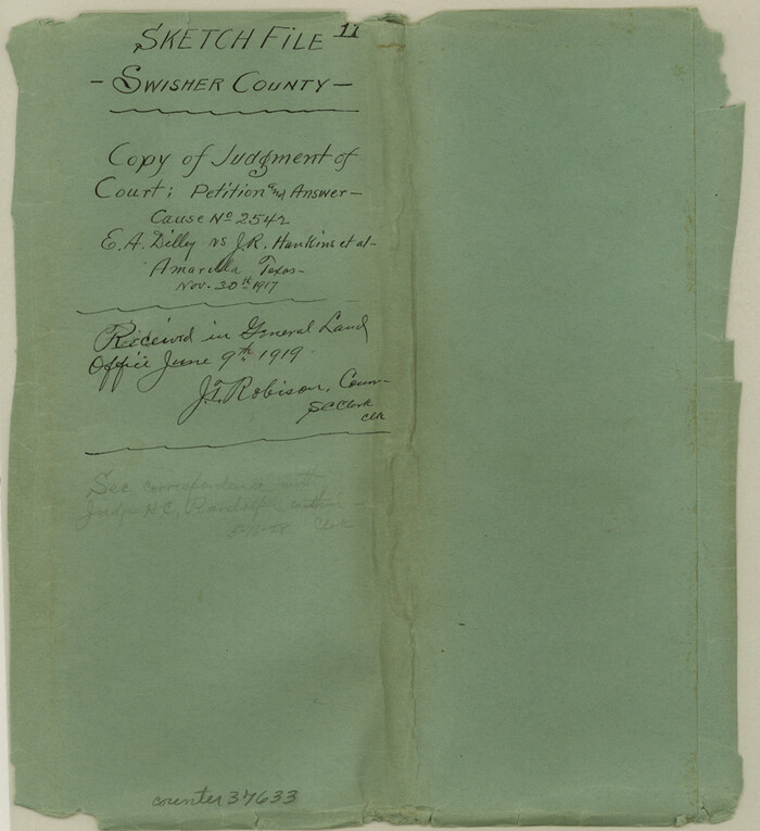 37633, Swisher County Sketch File 11, General Map Collection