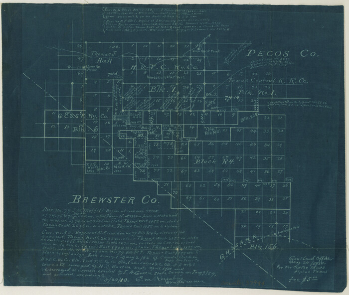 37944, Terrell County Sketch File 19, General Map Collection