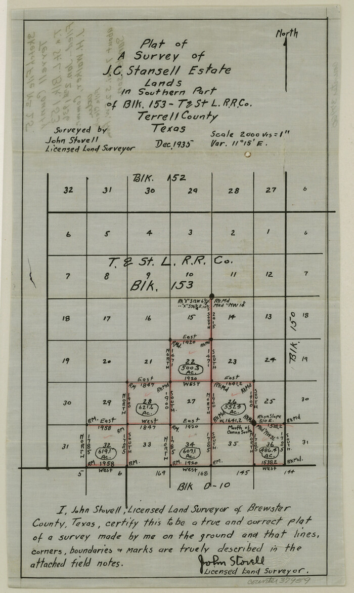 37959, Terrell County Sketch File 25, General Map Collection