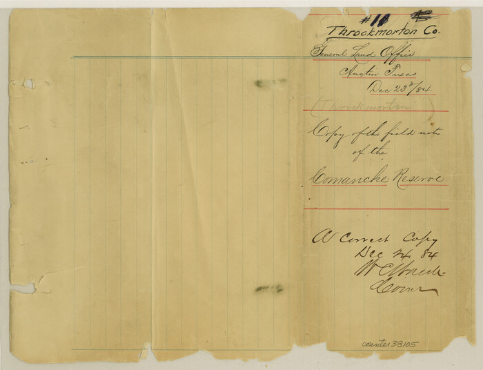 38105, Throckmorton County Sketch File 11, General Map Collection