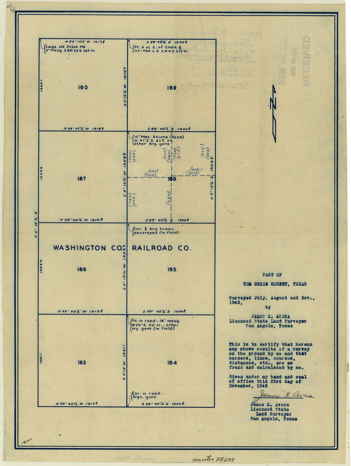 38239, Tom Green County Sketch File 69, General Map Collection