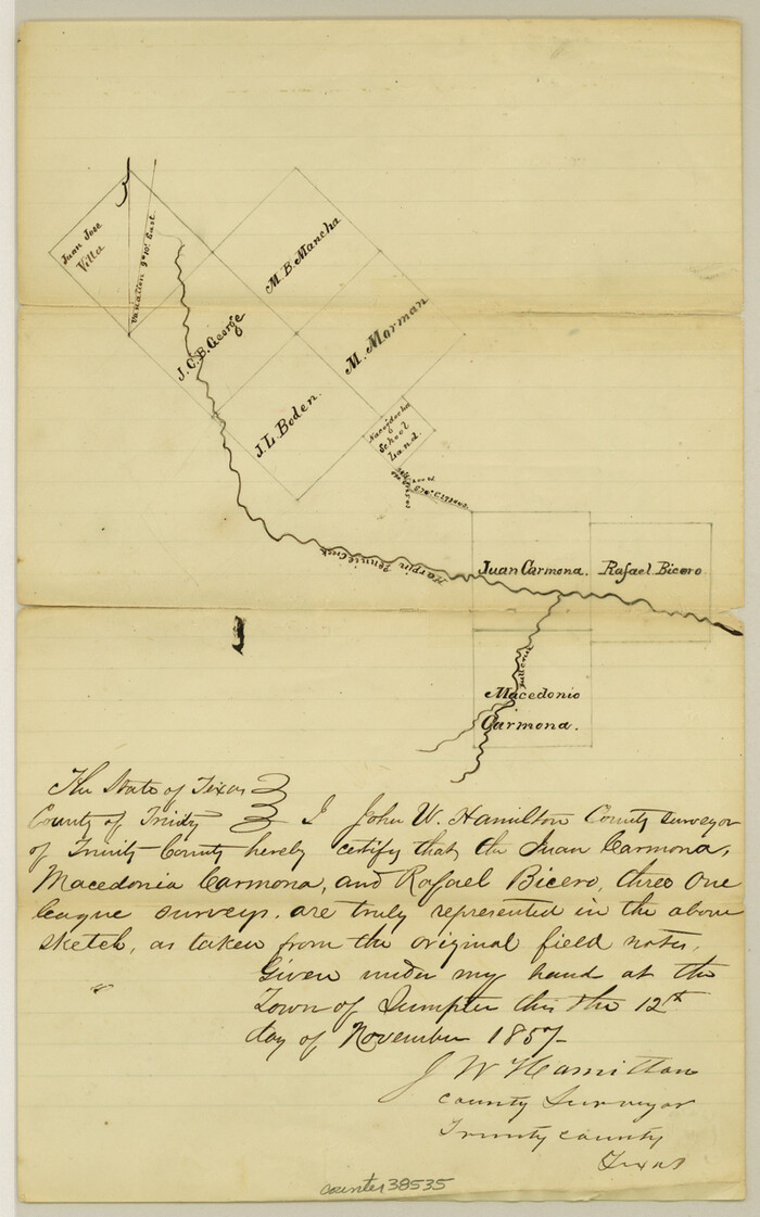 38535, Trinity County Sketch File 12, General Map Collection