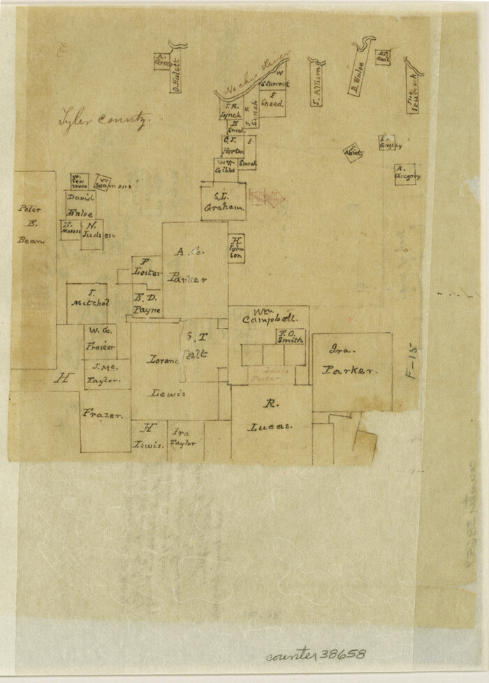 38658, Tyler County Sketch File 15, General Map Collection