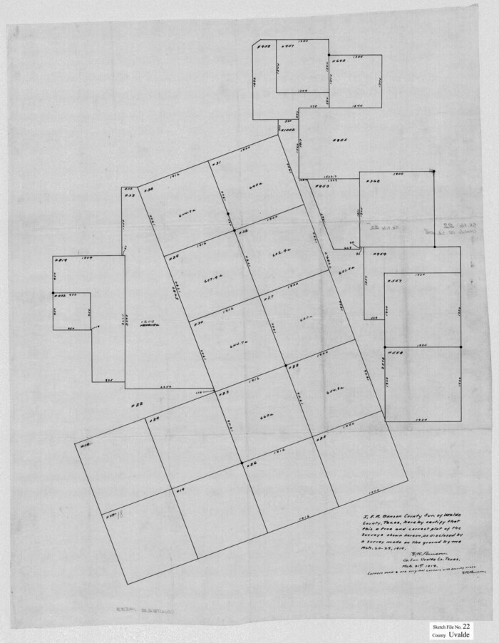39008, Uvalde County Sketch File 22, General Map Collection