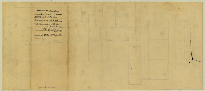 39234, Val Verde County Sketch File 27, General Map Collection