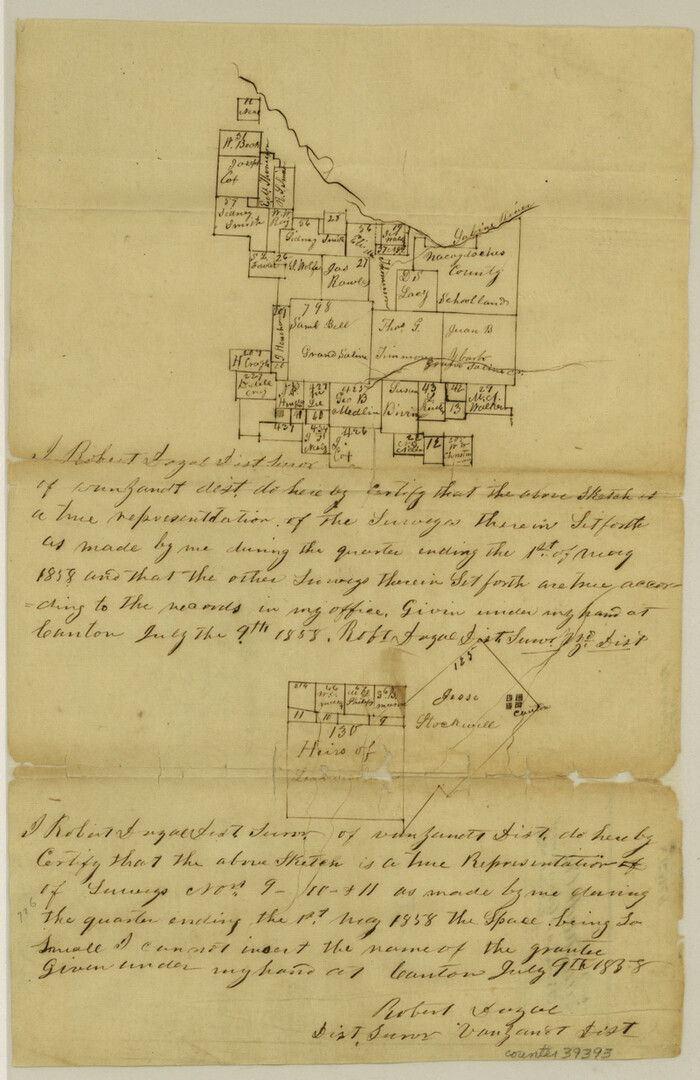 39393, Van Zandt County Sketch File 9a, General Map Collection